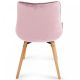 MIADOMODO Set 2 scaune de sufragerie capitonate,roz