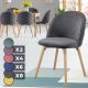 MIADOMODO Set de scaune de sufragerie din catifea, gri închi