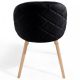MIADOMODO Set de scaune de sufragerie din catifea, negru, 4