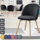 MIADOMODO Set de scaune de sufragerie din catifea, negru, 4