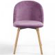 MIADOMODO Set de scaune de sufragerie din catifea, mov, 4 bu