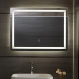 Aquamarin Oglindă de baie cu iluminare LED 28 W, 80x60cm