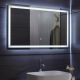 Aquamarin Oglindă de baie cu iluminare LED, 100 x 60 cm