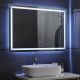 Aquamarin Oglindă de baie cu iluminare LED, 100 x 70 cm