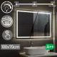 Aquamarin Oglindă de baie cu iluminare LED, 100 x 70 cm