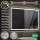 Aquamarin Oglindă de baie cu iluminare LED, 100 x 70 cm