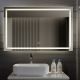 Aquamarin Oglindă de baie cu iluminare LED, 110 x 70 cm