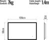 Aquamarin Oglindă de baie cu iluminare LED, 100 x 60 cm