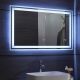 Aquamarin Oglindă de baie cu iluminare LED, 100 x 60 cm