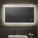 Aquamarin Oglindă de baie cu iluminare LED, 100 x 60 cm