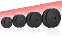 Set discuri fitness 20 kg, plastic, orificiu 31 mm, 2 bucăți