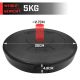 Set discuri greutăți 2x5 kg, plastic, protecție podea, 27 mm