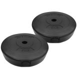 Set discuri greutăți 2x5 kg, plastic, protecție podea, 27 mm