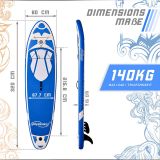 Physionics Paddleboard gonflabil, 320 x 80 x 15 cm, albastru