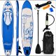 Physionics Paddleboard gonflabil, 320 x 80 x 15 cm, albastru