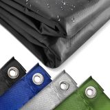 JAGO Prelata 650 g/m², ochiuri de aluminiu, negru, 4 x 3 m