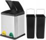 Jago Coș de gunoi pentru deșeuri separate 16 L, din oțel ino