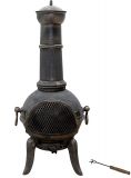 Jago Șemineu de grădină de exterior din fontă, 43 x 43 x 108