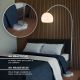 Jago Lampă de podea cu arc alb, 145 - 220 cm