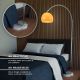 Jago Lampă de podea cu arc portocaliu, 130 - 180 cm