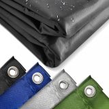 JAGO Prelata 650 g/m², ochiuri de aluminiu, negru, 4 x 5 m