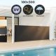 JAGO Paravan lateral extensibil, 180 x 300 cm, negru