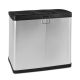 Coș de gunoi inox 45L cu 3 compartimente, pedale colorate