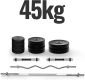 PHYSIO Set de haltere cu greutăți, încuietori cu stea,45 kg