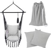 Balansoar suspendat MIADOMODO, gri, interior și exterior