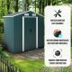 Jago Garden casă de unelte, verde, 182 x 186 x 118 cm