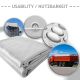 Prelată impermeabilă 5x6 m, 650g/m², albă, PVC, UV rezistent