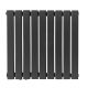 Radiator de perete orizontal antracit 819W, oțel, 600x614x69
