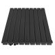 Radiator de perete orizontal antracit 819W, oțel, 600x614x69
