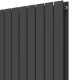 Radiator de perete orizontal antracit 819W, oțel, 600x614x69