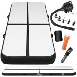 Air Track saltea gimnastică 8m cu pompă electrică, negru