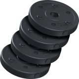 Discuri haltere 1,25 kg, plastic/ciment, 30 mm, set 4 bucăți