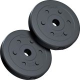 Set discuri fitness 2x2,5 kg, plastic, orificiu 30 mm