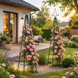 Suport metalic pentru plante cățărătoare, 195 cm, set 2 bucă