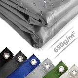 JAGO Prelata 650 g/m², ochiuri de aluminiu, gri, 3 x 5 m