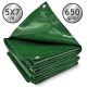 JAGO Prelata 650 g/m², ochiuri de aluminiu, verde, 5 x 7 m
