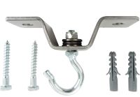 Cârlig tavan cu rulment, oțel galvanizat, 50 kg, montaj ușor