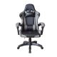 Scaun de birou ergonomic cu perne, negru-gri