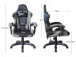 Scaun de birou ergonomic cu perne, negru-gri