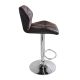 Set de 2 scaune de bar maro - pivotante, reglabile pe înălți