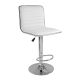 Set de 2 scaune de bar albe - moderne, reglabile pe înălțime