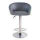 Set 2 scaune de bar antracit, reglabile pe înălțime, cu spăt
