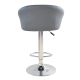 Set 2 scaune de bar antracit, reglabile pe înălțime, cu spăt