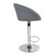 Set 2 scaune de bar antracit, reglabile pe înălțime, cu spăt