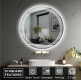 Oglindă baie LED 70 cm, rotundă, cu dezaburire și lumină