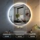 IREDA Oglindă de baie cu iluminare LED, rotundă, 70 cm